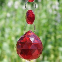 40pcs 40mm Red Color Chandelier Crystal Faceted Ball Prism Suncatcher Fengshui Ball Crystal For Chandeliers Free Shipping 2024 - buy cheap