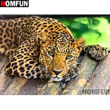 HOMFUN Full Square/Round Drill 5D DIY Diamond Painting "leopard" Embroidery Cross Stitch 5D Home Decor A07514 2024 - buy cheap