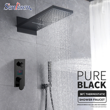 Senlesen Black Shower Faucet Digital Screen Valve Wall Mount Shower Head W/ Hand  Para Bathroom Shower Sets 2024 - buy cheap