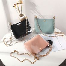 Women Composite Bags Transparent Shoulder Bag Metal Chain Magnetic Buckle PU Purse Gift FA$3 2024 - buy cheap