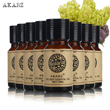 AKARZ-Aceites Esenciales de 10ml x 8 para el hogar, fragancias de peonía, Verbena, Frangipani, árbol de té, jazmín, menta, eucalipto y violeta 2024 - compra barato