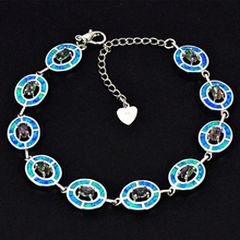 Wholesale & Retail Fashion 7.0 Inches Fine Blue Fire Opal Bracelet 925 Sterling Sliver Jewelry BNT16022705 2024 - buy cheap