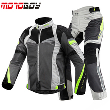 Roupa de motocicleta masculina, jaqueta e calça 600d, de verão, estilo oxford, para motocross, corrida de moto, equitação, motocicleta 2024 - compre barato