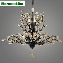 Indoor lighting living room bedroom cafe clothing store entrance pass aisle retro art European crystal chandelier. 2024 - buy cheap