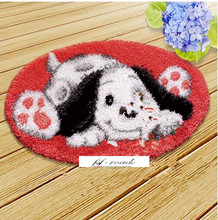 DIY Carpet Rug White Puppy Latch Hook Rug Kits Crocheting Tapestry Sofa Decor Cushion Set for Embroidery Unfinished Floor Mat 2024 - buy cheap