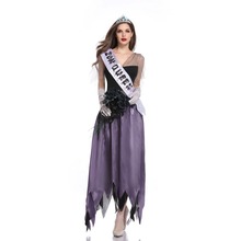 Ghost Princess Purple Costumes Adult Cosplay Lady Zombia Dress Halloween Vampire Miss World Evil Bride Costumes for Women 2024 - buy cheap