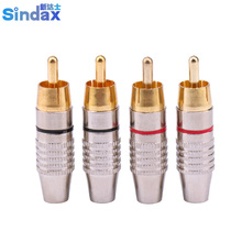 Sindax RCA Locking cable connector RCA adapter Locking Plug Audio Video Locking RCA Connectors Gold Plated RCA Plug 10 pcs/lot 2024 - buy cheap
