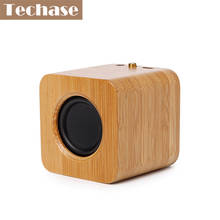 Techase Bamboo Mini Bluetooth Speaker Wired+Wireless Portable Speakers Support Phone Call 3.5mm AUX With Microphone Bass Sound 2024 - buy cheap