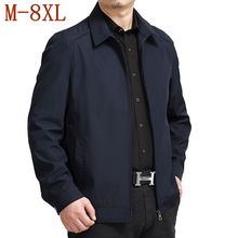 Мужская весенне-осенняя куртка с отложным воротником, размеры 10XL, 8XL, 6XL 2024 - купить недорого