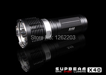 3*Cree XM-L2 LED Infinite Brightness 3480 lumen LED flashlight SUPBEAM LED flashlight -X40(L2 Version) 2024 - купить недорого