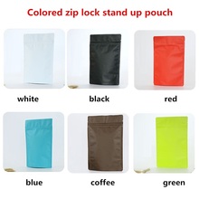 50pcs- Various sizes matte/glossy colored Zipper stand up pouch aluminum foil tea coffee bean food packaging bags 2024 - buy cheap