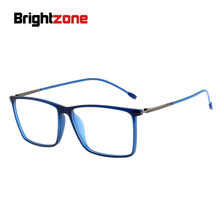 Очки по рецепту Brightzone TR90, мужские Квадратные прозрачные компьютерные очки для близорукости, оптические очки по рецепту, высококачественные очки 2024 - купить недорого