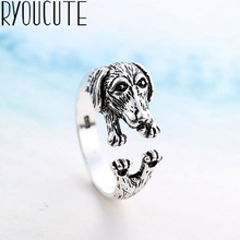 Bohemian Big Real Silver Color Retro Dog Rings for Women Jewelry Punk Vintage Antique Finger Engagement Ring Party Gift 2024 - buy cheap
