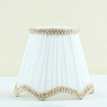 Abajur criativo de renda branca, alta qualidade, abajur moderno feito a mão de tecido para lustre, mini abajur elegante de parede