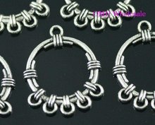 OMH wholesale Free ship30pcs The butterfly Tibetan silver pendants earring connectors findings Drop Earrings 33X27MM EH394 2024 - buy cheap