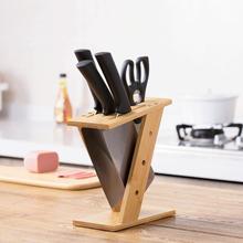 Современный кухонный бамбуковый держатель для ножей, портативная креативная стойка для ножей, инструмент для хранения деревянных ножей, органайзер, подставка, блоки 2024 - купить недорого