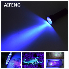 AIFENG-linterna UV de escorpión, luz de Ultravioleta de 395nm, para encontrar dinero en efectivo y comprobar el ajuste 2024 - compra barato