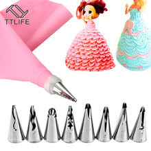 10pcs/set Wedding Russian Nozzles Pastry Puff Skirt Icing Piping Nozzles Pastry Decorating Tips Cake Cupcake Decorator Tool 2024 - buy cheap