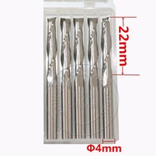 4mm*22mm,Freeshipping,CNC wood tool,carbide End Mill,woodworking insert router bit,2 flute up cut end mill,MDF,PVC,Acrylic 2024 - buy cheap