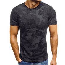 Men's tee shirt homme Camouflage Gradient Casual Summer Short Sleeve Shirt Top camiseta masculina mens t shirts fashion 2020 New 2024 - buy cheap