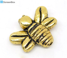 Doreen Box hot-  50 golden tone Bee Spacer Beads 14x12mm (B08356) 2024 - buy cheap