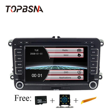 Topbsna-sistema multimídia automotivo, 2 din, rádio, navegação gps, estéreo, para vw golf 5/6, passat b7, cc, b6, seat leon, tiguan, skoda, octavia 2024 - compre barato