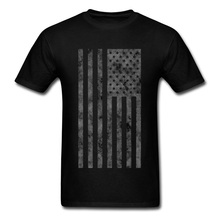 Мужская черная футболка гранж стиль футболки американский флаг футболка подарок на день рождения одежда 100% хлопок o-образным вырезом мужские топы тройники Дешевые 2024 - купить недорого