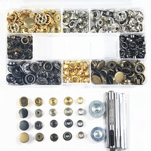 15mm Metal Fasteners Press Studs Snap Buttons+120sets 6mm Metal Eyelets with Grommets for Leathercraft DIY Scrapbooking +Tools 2024 - buy cheap