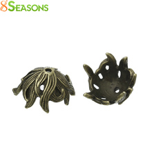 8SEASONS Bead Caps Flower Antique Bronze(Fits 16mm Beads) 16mm x 15mm,Hole:Approx 1.1mm,30PCs (B36051) 2024 - buy cheap