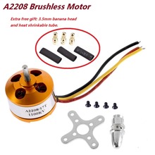 Hot!! 1pcs Brushless DC Electric Motor A2208 KV1100 KV1400 KV2600 For RC Fixed-wing KT-aircraft Quadcopter  Multi-rotor aircraft 2024 - buy cheap
