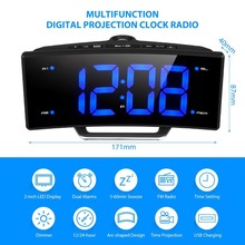 Mirror LED Digital Electronic Table Watch Desktop Projector Clock With Time Digital FM Radio Clock Projection Alarm Clock 2024 - buy cheap