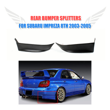 PU Unpainted Black Primer Auto Car Rear Splitters Bumper Lip Apron Flaps Cupwings For Subaru Impreza 8th 2003-2005 2024 - buy cheap