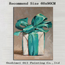 Hand Painted Green Gift Painting Abstract Oil Painting Hang Paintings Modern Picture Canvas Painting For Living Room 2024 - buy cheap