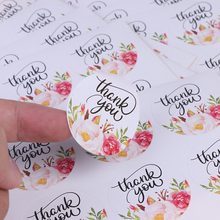 120pcs/lot 40mm Round Flower "Thank You"packaging Seals Sticker Labels For Envelope Wedding Birthday Gifts 2024 - buy cheap