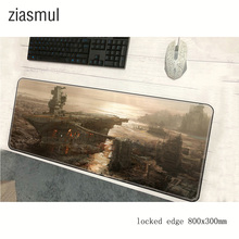 Falloutd-mousepad com borda bloqueada, mouse pad ergonômico para computador gamer, 800x300x2mm, recém-chegado, tapete de mesa de escritório 2024 - compre barato