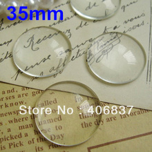 20 шт./лот, хорошее качество 35 мм Купольные круглые прозрачные увеличительные стекла кабошон 2024 - купить недорого