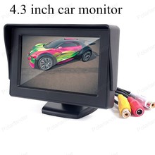 4,3 pulgadas TFT 2 canales de entrada de vídeo en el salpicadero Monitor de coche para cámara CCTV cámara de marcha atrás reproductor de DVD del coche 2024 - compra barato
