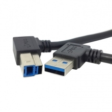 100 шт./лот, Стандартный USB 3,0 A male 90d, прямоугольный к B male 90d, Угловой кабель 0,5 м, бесплатная доставка Fedex 2024 - купить недорого