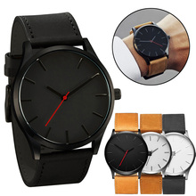 Watch Men's Stainless Steel Quartz Sport Analog Band Leather Wrist Watch Men Sport Watches Leather Casual Reloj Hombre Saati 2024 - buy cheap