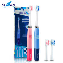 Battery Operated Sonic Electric Toothbrush For Adults (1 handle + 3 heads)Teeth Brush Heads Oral Care Dental Color Pink or Blue 2024 - buy cheap