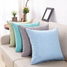 New Simple Home Decor Cushion Cover 45*45cm 1pc Fashion Pillow Cases Sofa Linen Solid Color Cushion Cover 45*45cm 0129#30 2024 - buy cheap