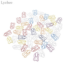 Lychee life clipes de metal em forma de dente, 50 peças, cores mistas, grampos de segurança, costura, acessórios de vestuário, faça você mesmo, ferramenta de costura artesanal 2024 - compre barato