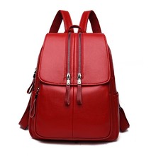 Luxury Backpacks Women Designer 2019 Sac A Dos Female Back Pack Preppy Style School Bags Fpr Girls Solid Ladies Back Pack New 2024 - buy cheap