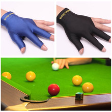 Spandex Snooker Taco de Bilhar Piscina Luva Da Mão Esquerda Abrir Três Dedo Acessório Acessórios de Fitness 2024 - compre barato