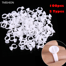 100pcs White Disposable Tattoo Ink Rings Cups S/L Eyebrow Lip Tattoo Pigments Holder Ring Container Permanent Makeup Accessories 2024 - buy cheap