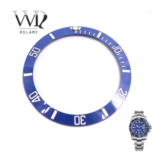 Rolam-substituição por atacado de azul com escritas brancas, bisel de cerâmica, 38mm, inserção feita para submariner gmt 40mm, 116610 lol 2024 - compre barato