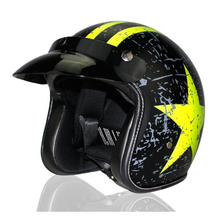 TKOSM винтажный мотоциклетный шлем для мужчин и женщин классический ретро 3/4 с открытым лицом дизайн легкий горошек Сертифицированный для мотоцикла Cruiser 2024 - купить недорого