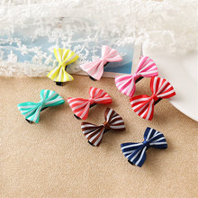 50PCS/LOT Lovely Stripe Small Bow Hairpin Hair Bands Toys For Girls Handmade Clips Headband Scrunchy Hair Accessories For Kids 2024 - buy cheap