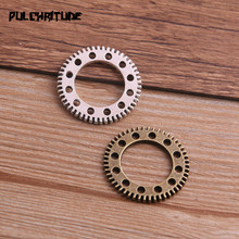 8PCS 25mm Two Color Metal Alloy Machinery Gear Pendant Jewelry Charm Jewelry Gear Findings 2024 - buy cheap