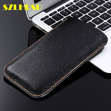 SZLHRSD Genuine Leather phone bags For ASUS Zenfone Live L1 ZA550KL Cases Flip cover slim pouch stitch sleeve 2024 - buy cheap